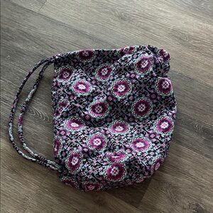 Vera Bradley- Purple and Black, plastic lined bag